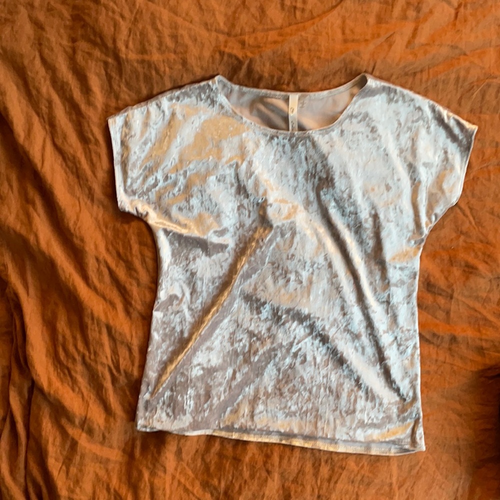 Boxy Crushed Velvet Tee